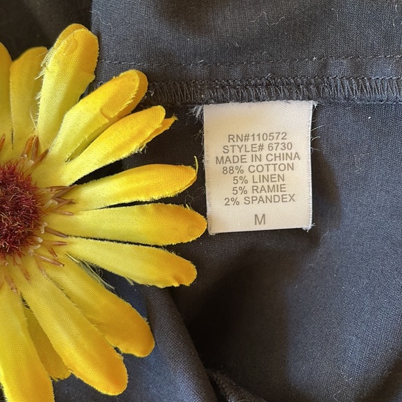 🌺 SAKS; Twelfth Street By Cynthia Vincent; Little Black Cotton Dress; Size Med! - Picture 11 of 11